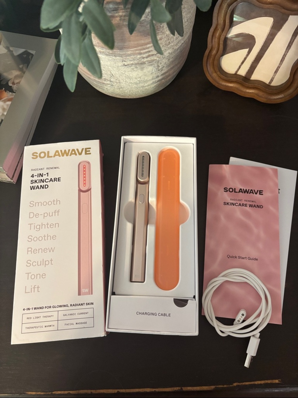 SOLAWAVE 4-in-1 Skincare Wand - Pink